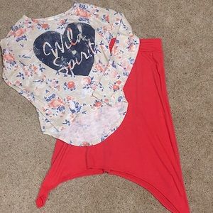 Maxi Skirt and Hi-lo Sweater